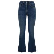 Slim Fit Bomull Denim Cropped Jeans