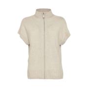 Vintage Binta Strikkevest - Beige