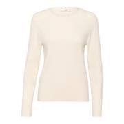 Grundleggende Pullover Strikke Whisper White