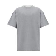 Monokrom Ribbet Crew Neck T-skjorte