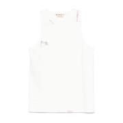 Brodert Tank Top Hvit