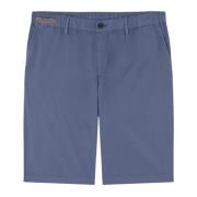 Blå Paul Shark Ultra-Light Poplin Cotton Bermuda Shorts