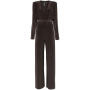 Kaffebrun Spenne Lukking Jumpsuit