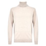 Merino Cashmere Høyhalset Genser Grå