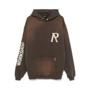 Cedar Brown Masking Tape Initial Hoodie