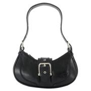 Leather shoulder-bags