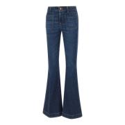 Bomull Denim Damejeans