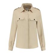 Beige Utility Overshirt