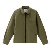 Oliven Gabardine Overshirt