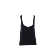 Svart Ullblanding Tank Top