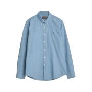 Blå Morris Chambray Shirt Slim Skjorte