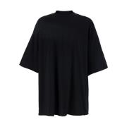 Tommy T Svart Oversized T-skjorte