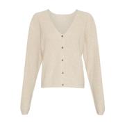 Vendbar V-hals Cardigan med Knapper