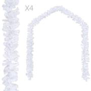 vidaXL Julegarland 4 stk hvit 270 cm PVC