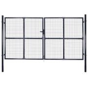 vidaXL Hageport netting galvanisert stål 289x175 cm grå