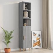 vidaXL Highboard grå sonoma 34,5x34x180 cm konstruert tre