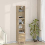 vidaXL Highboard sonoma eik 34,5x34x180 cm konstruert tre