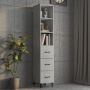 vidaXL Highboard betonggrå 34,5x34x180 cm konstruert tre