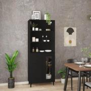 vidaXL Highboard svart konstruert tre