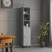 vidaXL Highboard grå sonoma 34,5x34x180 cm konstruert tre