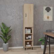 vidaXL Highboard sonoma eik 34,5x34x180 cm konstruert tre