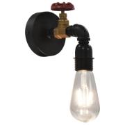 vidaXL Vegglampe kran-design svart E27