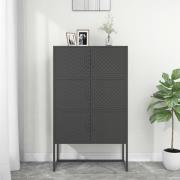 vidaXL Highboard antrasitt 80x35x135 cm stål