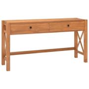 vidaXL Skrivebord med skuffer 120x40x75 cm heltre teak