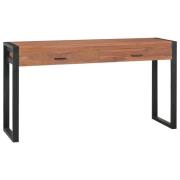 vidaXL Skrivebord med 2 skuffer 120x40x75 cm heltre teak