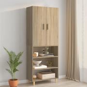 vidaXL Highboard sonoma eik 69,5x34x180 cm konstruert tre