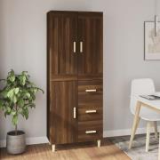 vidaXL Highboard brun eik konstruert tre