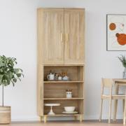 vidaXL Highboard sonoma eik konstruert tre