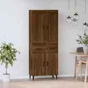 vidaXL Highboard brun eik konstruert tre