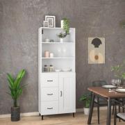 vidaXL Highboard hvit konstruert tre