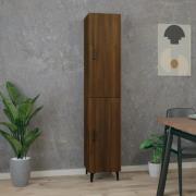 vidaXL Highboard brun eik 34,5x34x180 cm konstruert tre