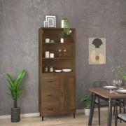 vidaXL Highboard brun eik konstruert tre