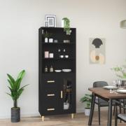 vidaXL Highboard svart konstruert tre