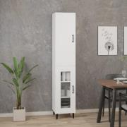 vidaXL Highboard hvit 34,5x34x180 cm konstruert tre