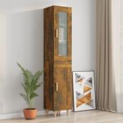 vidaXL Highboard røkt eik 34,5x34x180 cm konstruert tre