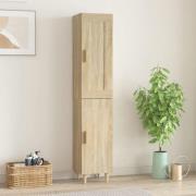 vidaXL Highboard sonoma eik 35x34x180 cm konstruert tre