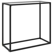 vidaXL Konsollbord gjennomsiktig 80x35x75 cm herdet glass