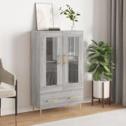 vidaXL Highboard grå sonoma 69,5x31x115 cm konstruert tre