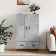 vidaXL Highboard betonggrå 69,5x31x115 cm konstruert tre