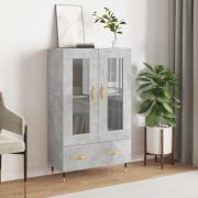 vidaXL Highboard betonggrå 69,5x31x115 cm konstruert tre