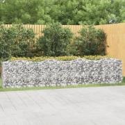 vidaXL Buet gabion høybed 400x50x100 cm galvanisert jern