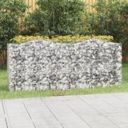 vidaXL Buet gabion høybed 200x50x100 cm galvanisert jern