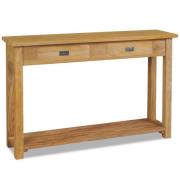 vidaXL Konsollbord massiv teak 120x30x80 cm