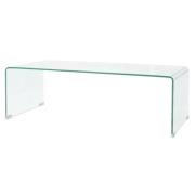 vidaXL Salongbord temperert glass 98x45x30 cm klar