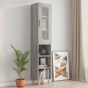 vidaXL Highboard grå sonoma 34,5x34x180 cm konstruert tre