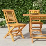 vidaXL Klappstoler 2 stk 47x63x90 cm heltre teak